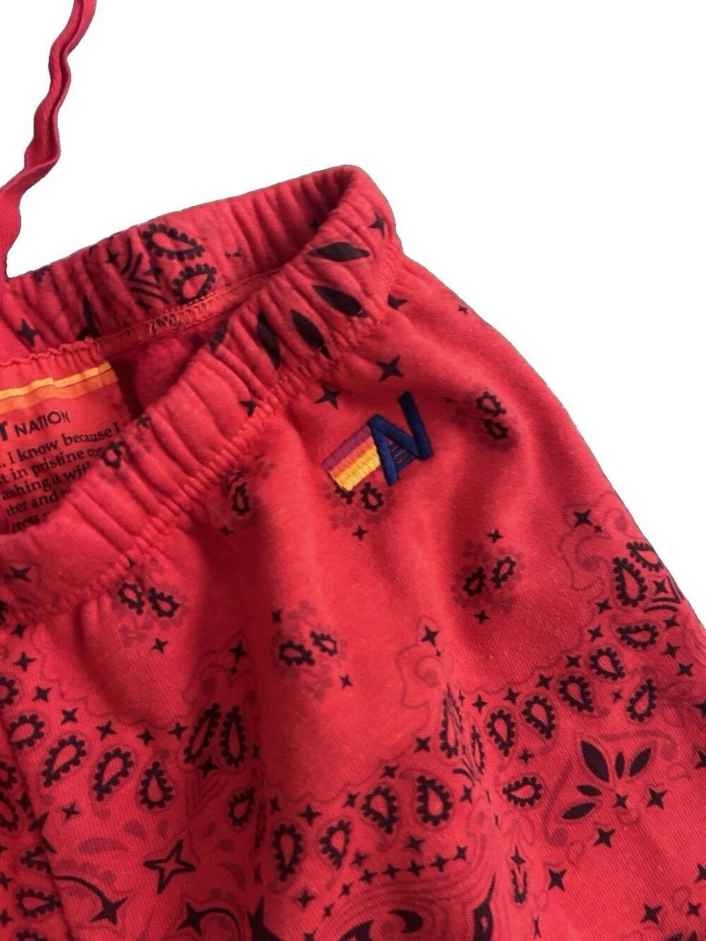 Aviator Nation Red Paisley Bandana LOVER Hoodie & Jogger Pants Sweatsuit Set M/L - Picture 3 of 9